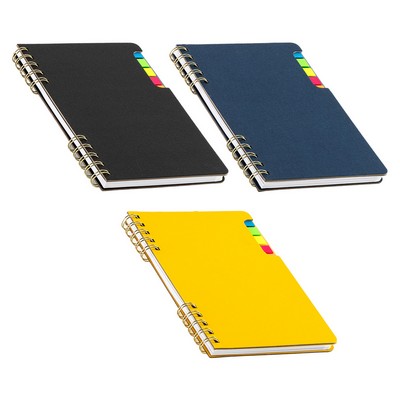 Praxis Recycled Spiral Notebook with Sticky Flags